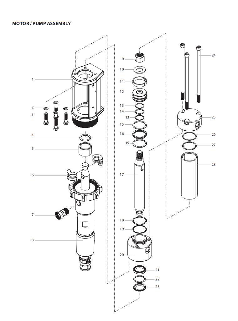 Hydra X (4540,7230) Motor / Pump Assembly